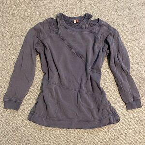 Pilcro Heather Purple Athleisure Longsleeve Top
